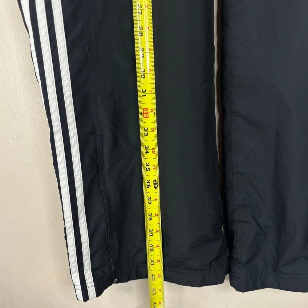Adidas Track Pants Clima365 Mens Large Black White Striped Mesh Lined P57127
